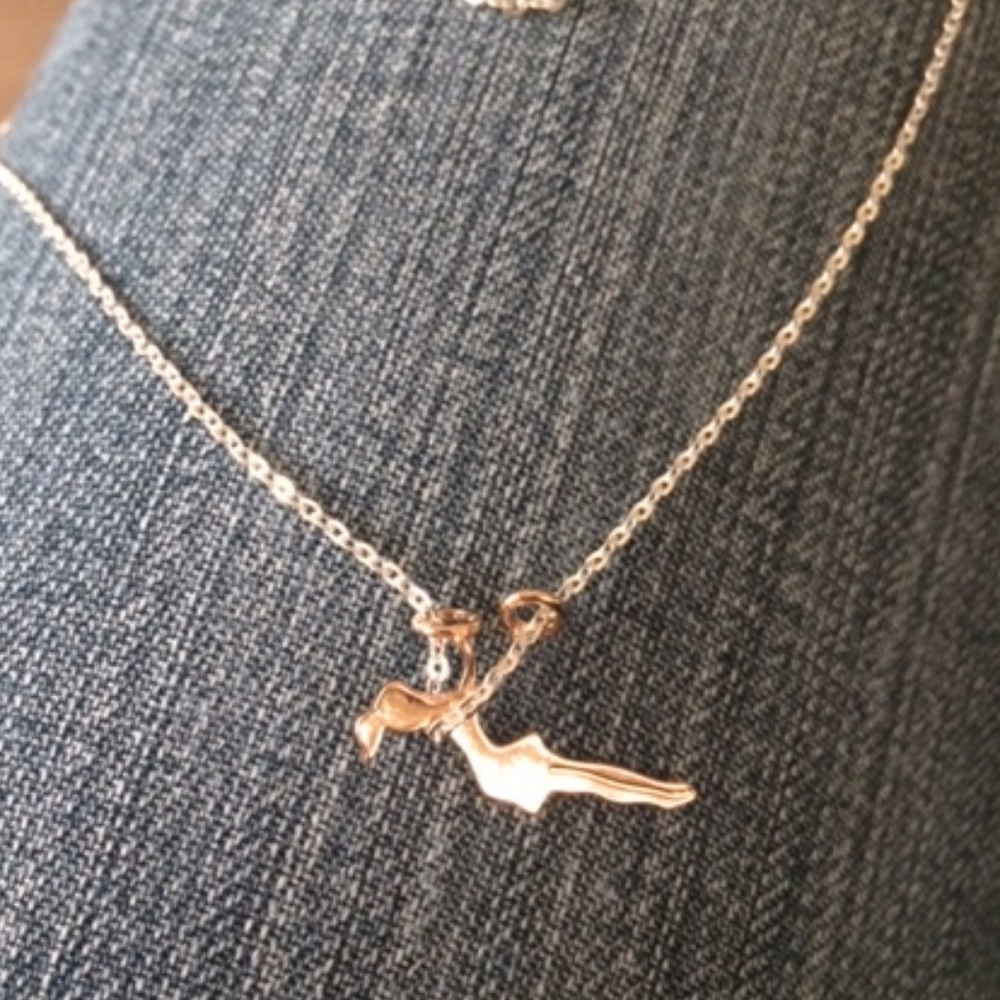New! Silver Swing Girl Necklace - Picture 5 of 6